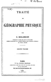 Cover of: Traité de géographie physique