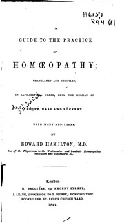 Cover of: A Guide to the Practice of Homoeopathy