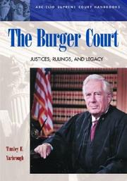 Cover of: The Burger Court: Justices, Rulings, and Legacy (ABC-Clio Supreme Court Handbooks)