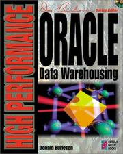 Cover of: High performance Oracle data warehousing