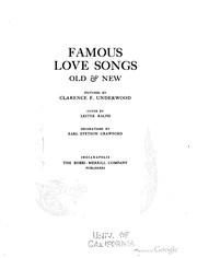 Cover of: Famous love songs old & new | 