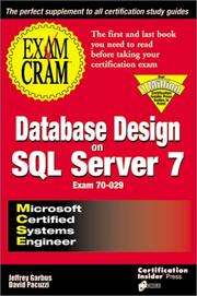 Cover of: MCSE database design on SQL Server 7 exam cram