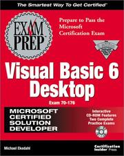 Cover of: MCSD Visual Basic 6 Desktop Exam Prep (Exam: 70-176)