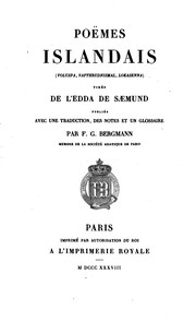 Cover of: Poëmes islandais: (Voluspa, Vafthrudnismal, Lokasenna) tirés de l'Edda de Sæmund