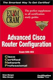 Cover of: CCNP Advanced Cisco Router Configuration Exam Cram: Exam: 640-403