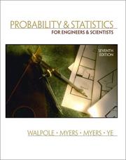 Probability & statistics for engineers & scientists by Ronald E. Walpole