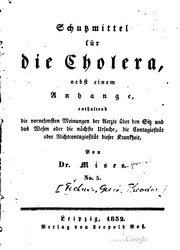 Schutzmittel für die cholera, nebst einem anhange by Gustav Theodor Fechner