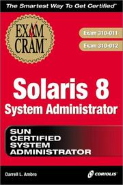 Cover of: Solaris 8 System Administrator Exam Cram (Exam: 310-011, 310-012)