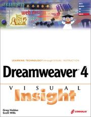 Cover of: Dreamweaver 4 Visual Insight