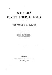 Cover of: Guerra contro i Turchi 1716-18: campagne del 1717-18