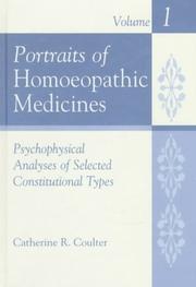 Cover of: Portraits of homoeopathic medicines: psychophysical analyses of selected constitutional types