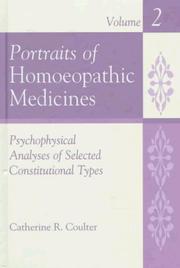 Cover of: Portraits in Homoeopathic Medicines, Vol. 2: Psychophysical Analyses of Selected Constitutional Types (Homeopathic Medicine Series)