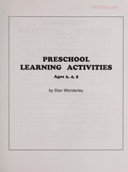 Cover of: Preschool learning activities | Stan Wonderley