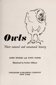 Owls by John Sparks, John Sparks, Tony Soper