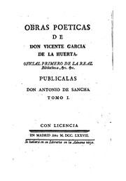 Cover of: Obras poeticas de don Vicente Garcia de la Huerte