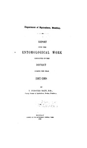 Cover of: Report Upon the Entomological Work Conducted in the District