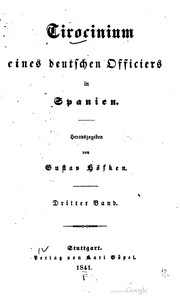 Cover of: Tirocinium eines deutschen officiers in Spanien ... by Gustaf Höfken