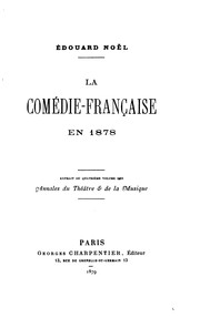 Cover of: La Comédie-Française en 1878