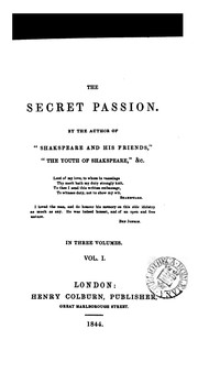 Cover of: The secret passion, by the author of 