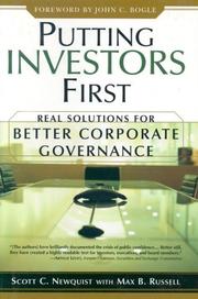 Cover of: Putting Investors First: Real Solutions for Better Corporate Governance