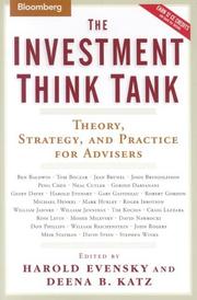 Cover of: The Investment Think Tank: Theory, Strategy, and Practice For Advisers