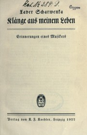 Cover of: Klänge aus meinem Leben: Erinnerungen eines Musikers.