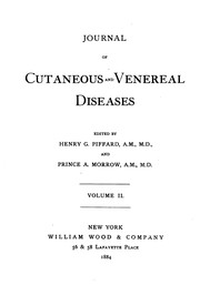 Cover of: Journal of Cutaneous and Venereal Diseases | 