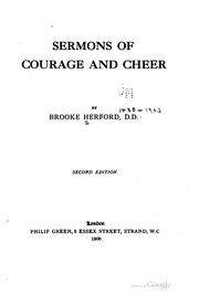 Cover of: Sermons of courage and cheer.
