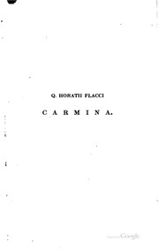 Cover of: Q. Horatii Flacci Carmina by Horace, Petrus Hofman Peerlkamp