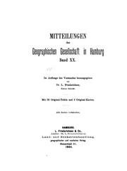 Cover of: Mitteilungen der geographischen Gesellschaft in Hamburg by 