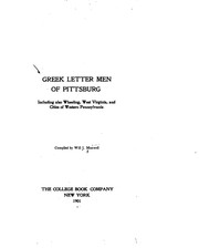 Cover of: Greek Letter Men of Pittsburg | 