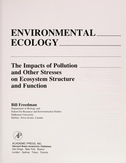 Cover of: Environmental ecology | Bill Freedman