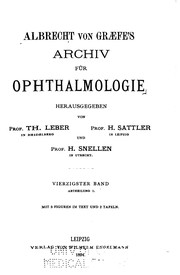 Cover of: Albrecht von Graefe's Archiv fuer Ophthalmologie by 