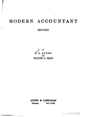 Cover of: Modern accountant | Lyons, James A.