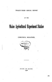 Cover of: Publications of the Maine Agricultural Experiment Station by 