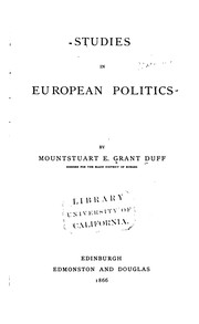 Cover of: Studies in European Politics