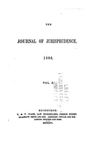 Cover of: The Journal of Jurisprudence | 