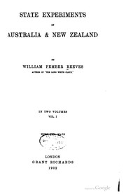 Cover of: State experiments in Australia & New Zealand