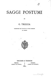 Cover of: Saggi postumi by Gaetano Trezza