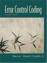 Cover of: Error control coding: fundamentals and applications