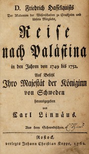 Cover of: Reise nach Palästina in ... 1749 bis 1752 ...