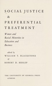 Cover of: Social justice & preferential treatment | 