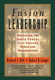 Cover of: Fusion leadership by Richard L. Daft