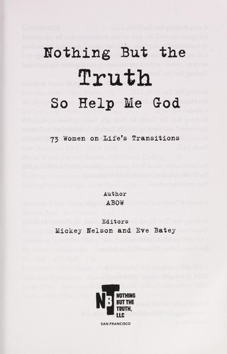 Nothing But the Truth So Help Me God by Mickey Nelson