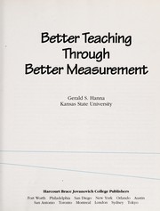 Cover of: Better teaching through better measurement