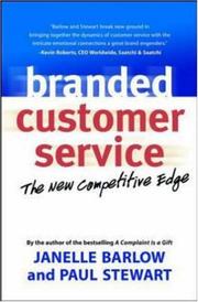 Cover of: Branded Customer Service: The New Competitive Edge