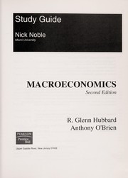 Cover of: Study guide [to accompany] macroeconomics, second edition, [by] R. Glenn Hubbard, Anthony Patrick O'Brien