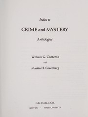 Cover of: Index to crime and mystery anthologies | William G. Contento