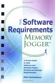 Cover of: The Software Requirements Memory Jogger by Ellen Gottesdiener, Ellen Gottesdiener