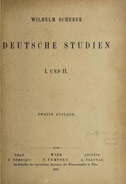 Deutsche Studien I. und II by Wilhelm Scherer